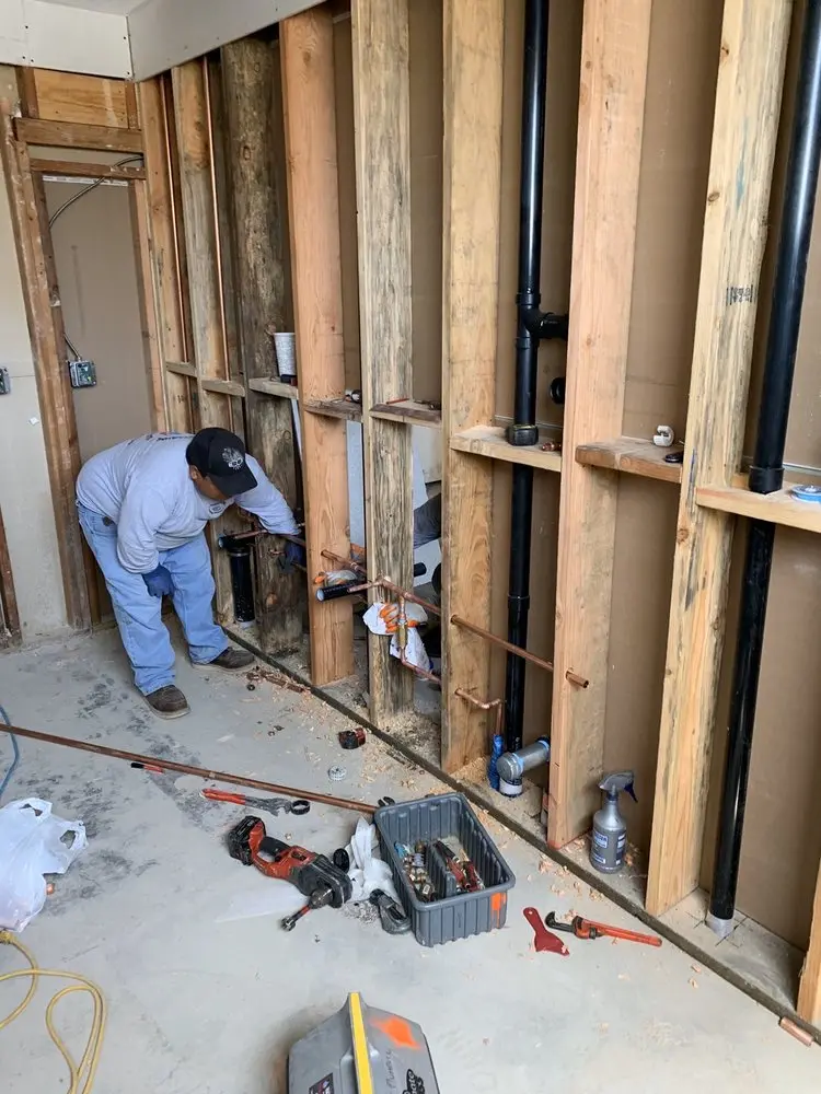 Commercial rough-in plumbing for Water Heater Replacement in Southeast Industrial District